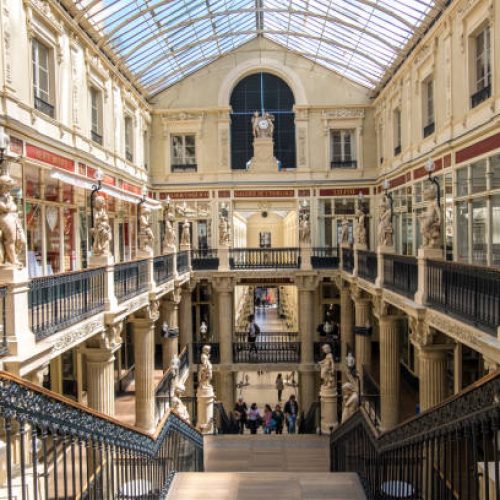 Nantes, France - May 12, 2019: Passage Pommeraye is a shopping mall in the centre of Nantes, France